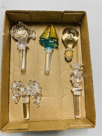 Vintage Glass + Crystal Stoppers