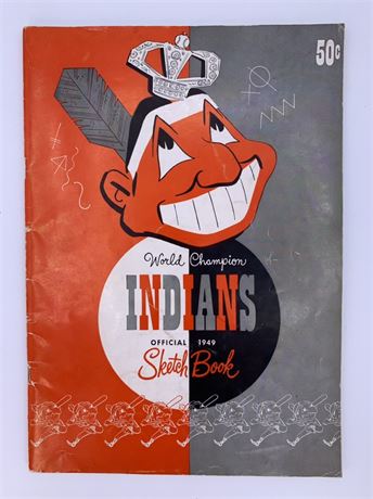 World Champion Indians Official 1949 Sketch Book