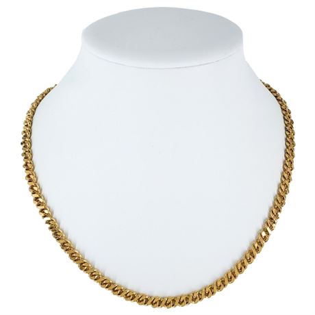 Vintage 18" Gold Tone Figure 8 Curb Chain Necklace