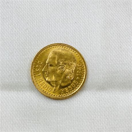 BU 1945 Mexico Gold 2 1/2 Peso