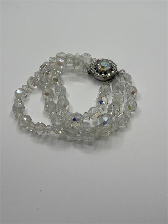 Three strand crystal vintage bracelet