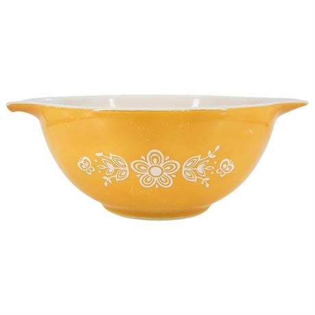 Vintage PYREX 442 Butterfly Gold 1.5 Qt. Cinderella Mixing Bowl