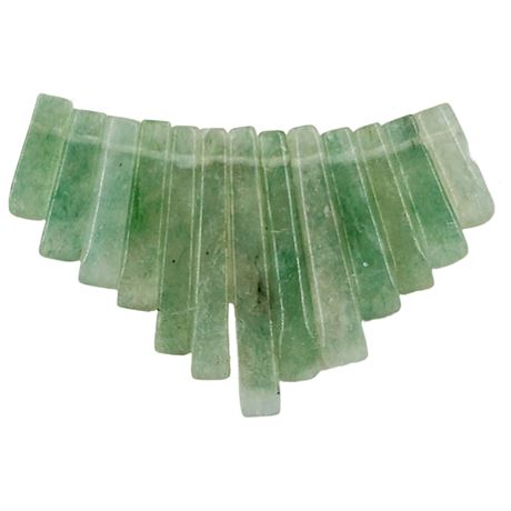 New Old Stock Genuine Green Aventurine Beaded Necklace Centerpiece