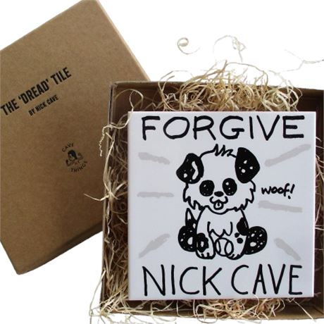 NICK CAVE Swag ~ FORGIVE Ceramic Tile from the DREAD SERIES in Box
