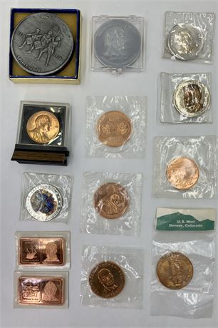 13 pc US Presidential, Commemorative, Medallion Lot