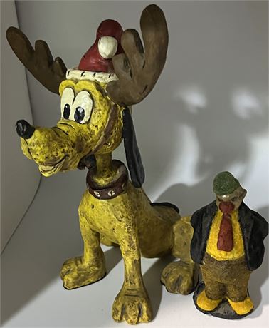 Pluto and whimpe collectible heavy metsl figures