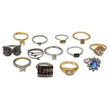 Miscellaneous Vintage Costume Rings Lot