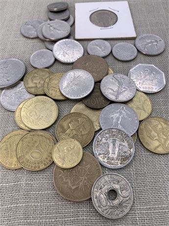 37 pc 1931 to 1970s French Coins