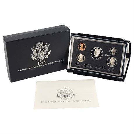 1998-S US Mint Premier Silver Proof Set w/ COA