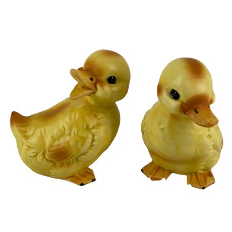 Pair of Vintage Duckling Figurines