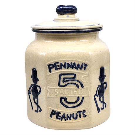 Vintage Ceramic Pennant (Planters) Peanuts Jar