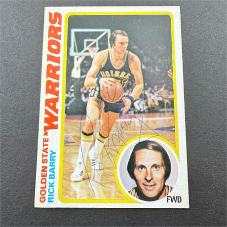 Rick Barry Signed Card