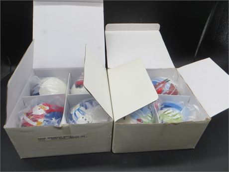 8 MACHE ORNAMENTS