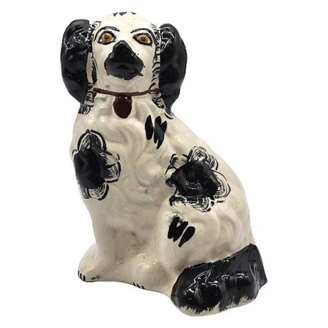 Older Staffordshire Dog Figurine, Left Facing