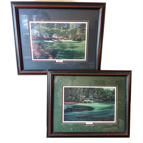 Pair of Signed & Framed Golf Art Prints by Marci Rule
