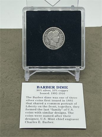 1907 D Barber Dime