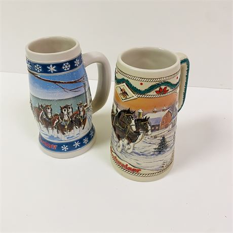 2 Budweiser Steins