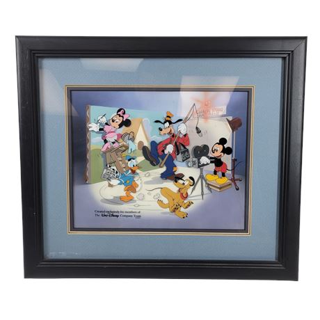 Team Disney Serigraph Cel and Facsimile Background Mickey and Cast