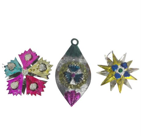 VTG Tin Ornaments, Made in Mexico