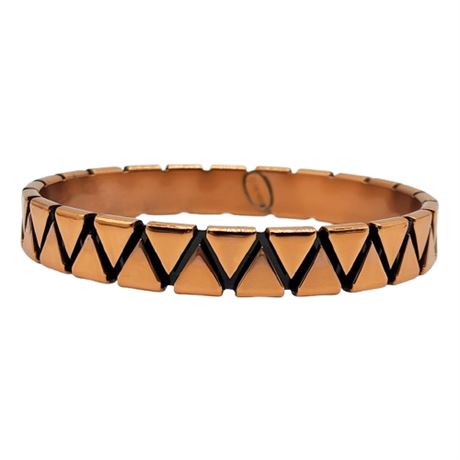 Vintage RENOIR Copper Triangles Bangle Bracelet