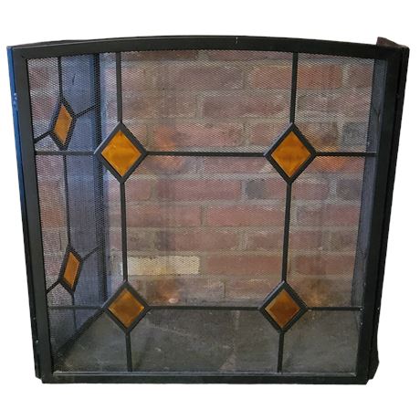 Hearth Amber Diamond 3-Panel Fireplace Screen