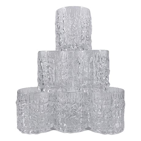 Acrylic Snow Crystal Short Plastic Tumbler Set