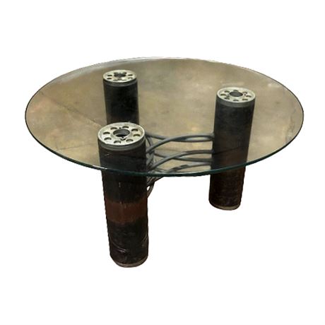 Rustbelt Welding Handmade Glass & Metal Coffee Table