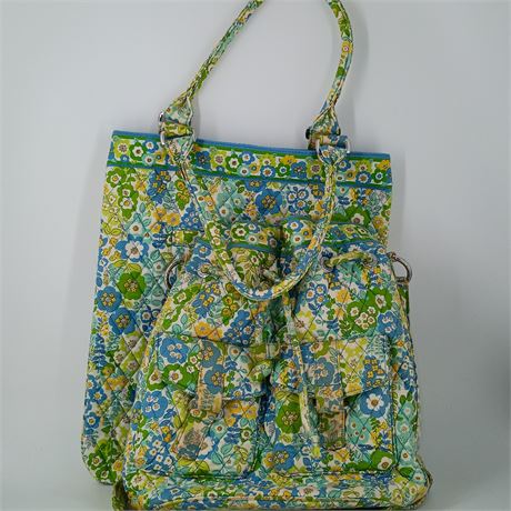 Vera Bradley “Daisy Daisy” Quilted Tote & Backpack Set