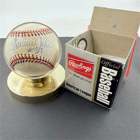 Tommy John Signed Baseball