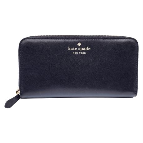 Kate Spade Black Smooth Leather Madison Large Continental Wallet