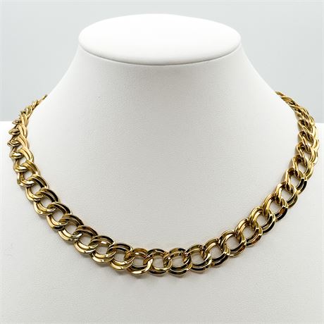 Vintage Gold Tone Chain Link Necklace