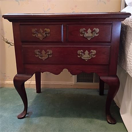 Vintage Queen Anne Style Cherry Nightstand