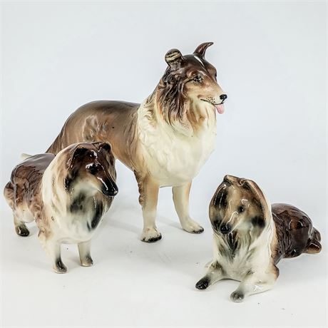 Collies, Set of 3 Collectible Dogs