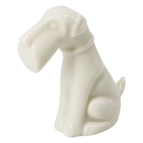 Vintage LENOX Porcelain Art Deco Sitting Schnauzer Figurine