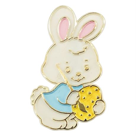Vintage 1981 HALLMARK Easter Bunny Plastic Brooch