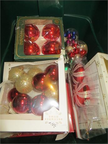 Large Tote of Boxed Ornaments