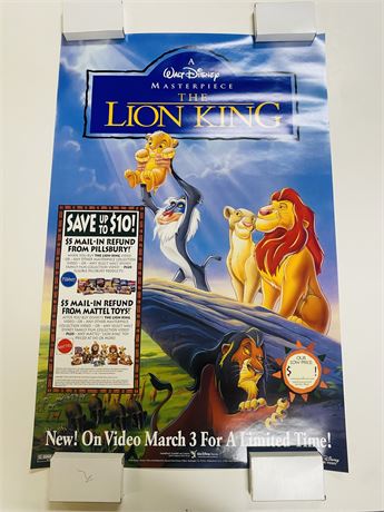 The Lion King Original 27x40 Movie Poster - Rolled