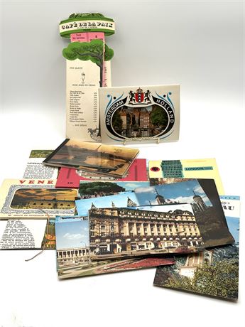 Vintage Postcards, Menus, European Lot