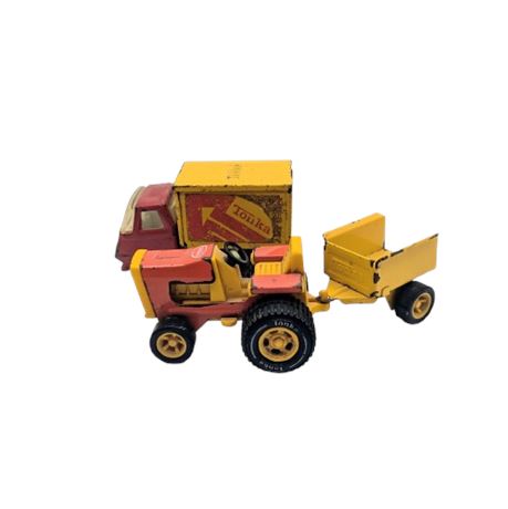 Vintage Tonka Box Truck, Lawn Tractor Trailer