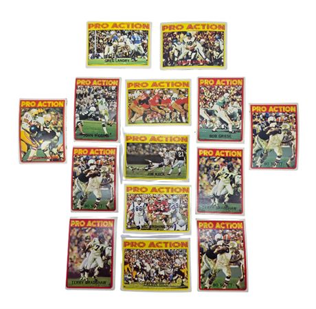 1972 Pro Action Topps Football Cards