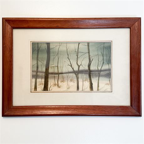 Pair of Framed & Signed Watercolor Paintings