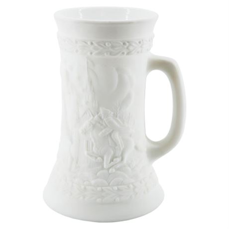 Vintage Fenton American Bicentennial Mug in White Satin Milk Glass