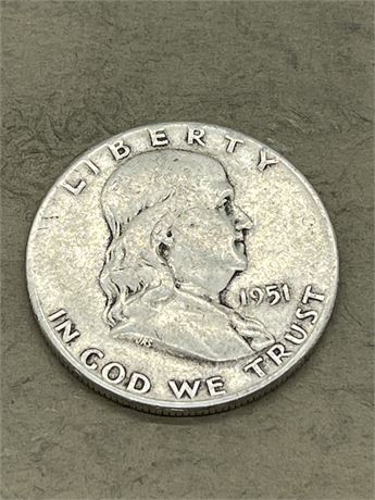 1951 Franklin Half Dollar - Clear "JRS"