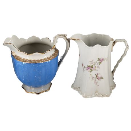 White & Blue / White Floral Pitchers