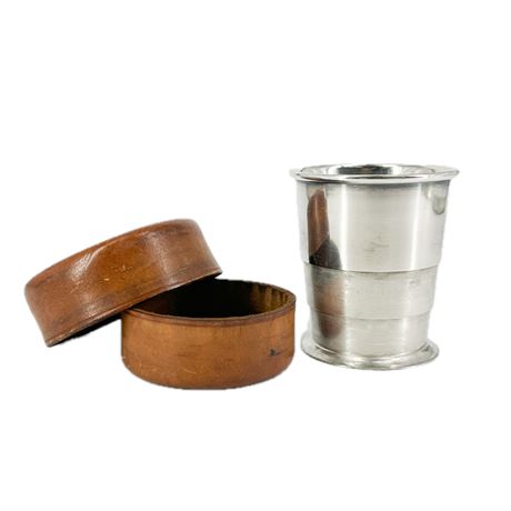 FB Rogers Silver Co Silver Plated Collapsable Travel Cup