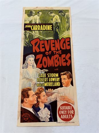Revenge of the Zombies Original 13x30 Movie Poster