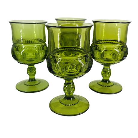 Lot of Vintage Indiana Glass Kings Crown Goblets