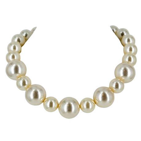 Vintage XL Faux Pearl Necklace