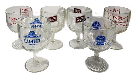 VTG Fishbowl Beer Glasses