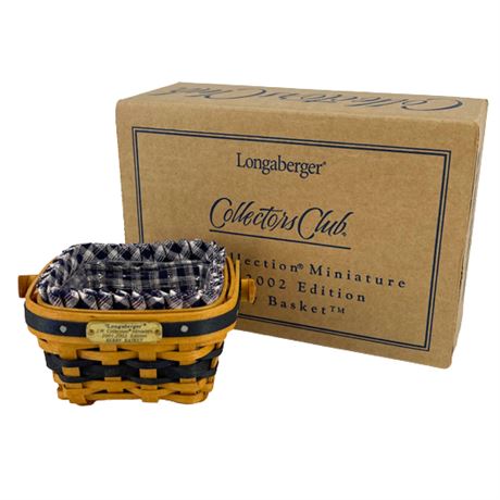 Longaberger J.W. Collection Miniature 2001/02 Edition Berry Basket